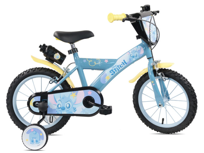 kinderfiets STITCH 14 inch 1 versnelling lichtblauw