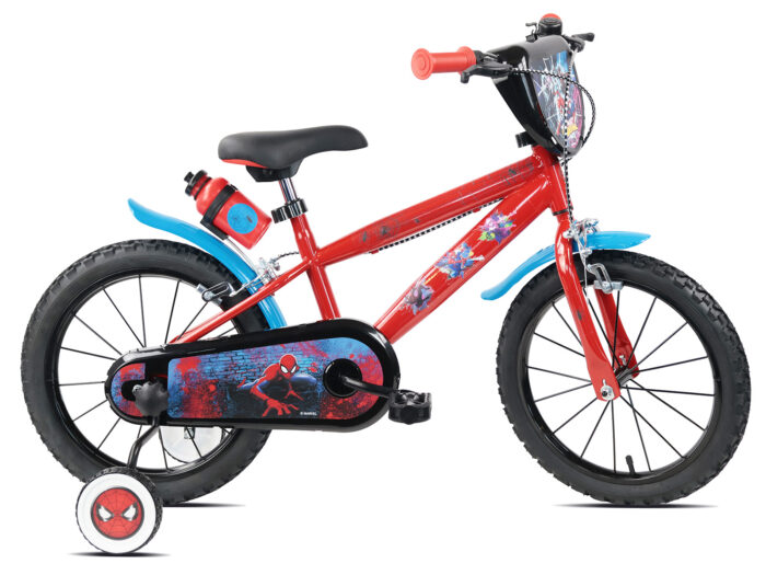 kinderfiets SPIDER MAN 16 inch 1 versnelling rood