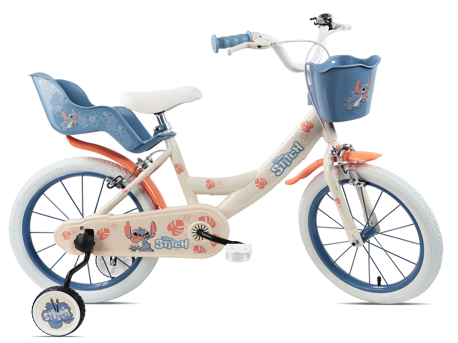 kinderfiets STITCH 16 inch 1 versnelling creme